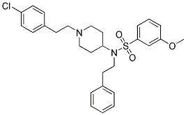 N-(1-[2-(4-CHLOROPHENYL)ETHYL]PIPERIDIN-4-YL)-3-METHOXY-N-(2-PHENYLETHYL)BENZENESULFONAMIDE Struktur