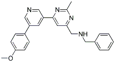 BENZYL-(6-[5-(4-METHOXY-PHENYL)-PYRIDIN-3-YL]-2-METHYL-PYRIMIDIN-4-YL)-METHYL-AMINE Struktur