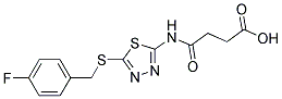 4-((5-((4-FLUOROBENZYL)THIO)-1,3,4-THIADIAZOL-2-YL)AMINO)-4-OXOBUTANOIC ACID Struktur