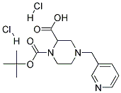 4-PYRIDIN-3-YLMETHYL-PIPERAZINE-1,2-DICARBOXYLIC ACID 1-TERT-BUTYL ESTER DIHYDROCHLORIDE Struktur