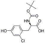 (R)-2-TERT-BUTOXYCARBONYLAMINO-3-(2-CHLORO-4-HYDROXY-PHENYL)-PROPIONIC ACID Struktur