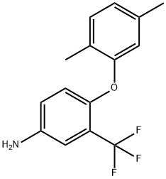 4-(2,5-DIMETHYLPHENOXY)-3-(TRIFLUOROMETHYL)ANILINE Struktur