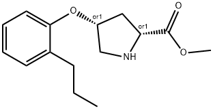 METHYL (2S,4S)-4-(2-PROPYLPHENOXY)-2-PYRROLIDINECARBOXYLATE Struktur