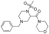 4-([4-BENZYL-1-(METHYLSULFONYL)PIPERAZIN-2-YL]CARBONYL)MORPHOLINE Struktur