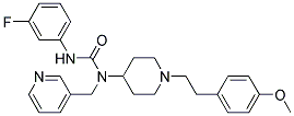 N'-(3-FLUOROPHENYL)-N-(1-[2-(4-METHOXYPHENYL)ETHYL]PIPERIDIN-4-YL)-N-(PYRIDIN-3-YLMETHYL)UREA Struktur