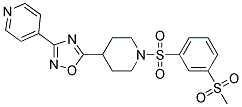 4-[5-(1-([3-(METHYLSULFONYL)PHENYL]SULFONYL)PIPERIDIN-4-YL)-1,2,4-OXADIAZOL-3-YL]PYRIDINE Struktur