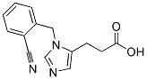 3-[3-(2-CYANOBENZYL)IMIDAZOL-4-YL]PROPIONIC ACID Struktur