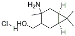 (CIS-4-AMINO-4,7,7-TRIMETHYL-BICYCLO[4.1.0]HEPT-3-YL)-METHANOL HYDROCHLORIDE Struktur