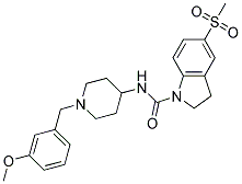 N-[1-(3-METHOXYBENZYL)PIPERIDIN-4-YL]-5-(METHYLSULFONYL)INDOLINE-1-CARBOXAMIDE Struktur