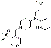 N-[2-(DIMETHYLAMINO)ETHYL]-N'-ISOPROPYL-N-(1-[2-(METHYLSULFONYL)BENZYL]PIPERIDIN-4-YL)UREA Struktur