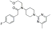 N-[1-(4,6-DIMETHYLPYRIMIDIN-2-YL)PIPERIDIN-4-YL]-2-(4-FLUOROPHENYL)-N-(2-METHOXYETHYL)ACETAMIDE Struktur