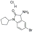 3-AMINO-5-BROMO-1-CYCLOPENTYL-1,3-DIHYDRO-INDOL-2-ONE HYDROCHLORIDE Struktur