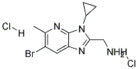 C-(6-BROMO-3-CYCLOPROPYL-5-METHYL-3H-IMIDAZO[4,5-B]PYRIDIN-2-YL)-METHYLAMINE DIHYDROCHLORIDE Struktur