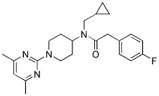 N-(CYCLOPROPYLMETHYL)-N-[1-(4,6-DIMETHYLPYRIMIDIN-2-YL)PIPERIDIN-4-YL]-2-(4-FLUOROPHENYL)ACETAMIDE Struktur