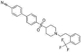 4'-[(1-(2-[2-(TRIFLUOROMETHYL)PHENYL]ETHYL)PIPERIDIN-4-YL)SULFONYL]BIPHENYL-4-CARBONITRILE Struktur