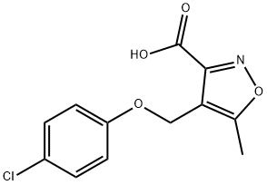 4-[(4-CHLOROPHENOXY)METHYL]-5-METHYLISOXAZOLE-3-CARBOXYLIC ACID Struktur