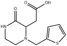 (3-OXO-1-THIOPHEN-2-YLMETHYL-PIPERAZIN-2-YL)-ACETIC ACID Struktur