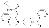 N-CYCLOPROPYL-2-(2-[1-(PYRIDIN-3-YLCARBONYL)PIPERIDIN-4-YL]-1,2,3,4-TETRAHYDROISOQUINOLIN-1-YL)ACETAMIDE Struktur