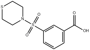 3-(1,4-THIAZINAN-4-YLSULFONYL)BENZENECARBOXYLIC ACID Struktur