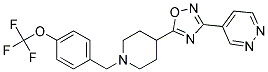 4-(5-(1-[4-(TRIFLUOROMETHOXY)BENZYL]PIPERIDIN-4-YL)-1,2,4-OXADIAZOL-3-YL)PYRIDAZINE Struktur