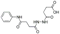 4-OXO-4-[N'-(3-PHENYLCARBAMOYL-PROPIONYL)-HYDRAZINO]-BUTYRIC ACID Struktur