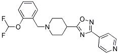 4-(5-(1-[2-(DIFLUOROMETHOXY)BENZYL]PIPERIDIN-4-YL)-1,2,4-OXADIAZOL-3-YL)PYRIDINE Struktur