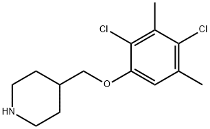 4-[(2,4-DICHLORO-3,5-DIMETHYLPHENOXY)METHYL]-PIPERIDINE Struktur