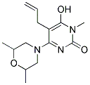 5-ALLYL-4-(2,6-DIMETHYLMORPHOLIN-4-YL)-6-HYDROXY-1-METHYLPYRIMIDIN-2(1H)-ONE Struktur