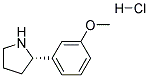 (S)-2-(3-METHOXYPHENYL)PYRROLIDINE HYDROCHLORIDE Struktur