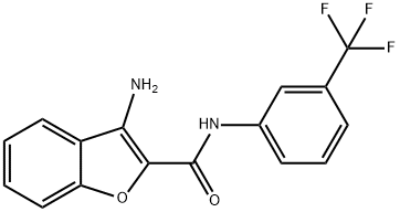 3-AMINO-N-(3-(TRIFLUOROMETHYL)PHENYL)-1-BENZOFURAN-2-CARBOXAMIDE Struktur