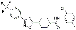 N-(2-CHLORO-5-METHYLPHENYL)-4-(3-[6-(TRIFLUOROMETHYL)PYRIDIN-3-YL]-1,2,4-OXADIAZOL-5-YL)PIPERIDINE-1-CARBOXAMIDE Struktur