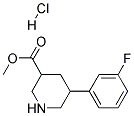 METHYL 5-(3-FLUOROPHENYL)PIPERIDINE-3-CARBOXYLATE HYDROCHLORIDE Struktur