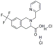 2-PYRIDIN-2-YLMETHYL-7-TRIFLUOROMETHYL-1,2,3,4-TETRAHYDRO-ISOQUINOLINE-3-CARBOXYLIC ACID DIHYDROCHLORIDE Struktur