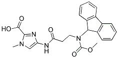 4-[3-(9H-FLUOREN-9-YLMETHOXYCARBONYLAMINO)-PROPIONYLAMINO]-1-METHYL-1H-IMIDAZOLE-2-CARBOXYLIC ACID Struktur