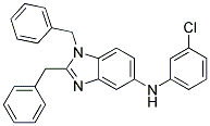 (3-CHLORO-PHENYL)-(1,2-DIBENZYL-1H-BENZOIMIDAZOL-5-YL)-AMINE Struktur