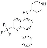 8-PHENYL-N-PIPERIDIN-4-YL-2-(TRIFLUOROMETHYL)-1,6-NAPHTHYRIDIN-5-AMINE Struktur