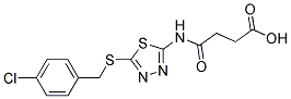 4-((5-((4-CHLOROBENZYL)THIO)-1,3,4-THIADIAZOL-2-YL)AMINO)-4-OXOBUTANOIC ACID Struktur