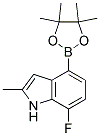 7-FLUORO-2-METHYL-4-(4,4,5,5-TETRAMETHYL-1,3,2-DIOXABOROLAN-2-YL)-1H-INDOLE Struktur