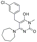 4-AZEPAN-1-YL-5-(3-CHLOROBENZYL)-6-HYDROXY-1-METHYLPYRIMIDIN-2(1H)-ONE Struktur