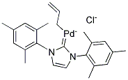 ALLYL[1,3-BIS(MESITYL)IMIDAZOL-2-YLIDENE]PALLADIUM CHLORIDE Struktur