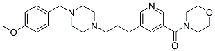 4-[(5-(3-[4-(4-METHOXYBENZYL)PIPERAZIN-1-YL]PROPYL)PYRIDIN-3-YL)CARBONYL]MORPHOLINE Struktur