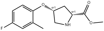 METHYL (2S,4S)-4-(4-FLUORO-2-METHYLPHENOXY)-2-PYRROLIDINECARBOXYLATE Struktur