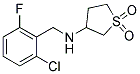 N-(2-CHLORO-6-FLUOROBENZYL)TETRAHYDROTHIOPHEN-3-AMINE 1,1-DIOXIDE Struktur