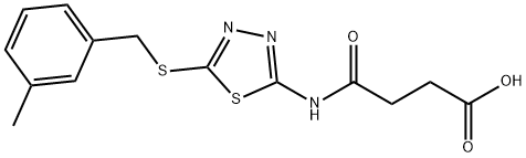 4-((5-((3-METHYLBENZYL)THIO)-1,3,4-THIADIAZOL-2-YL)AMINO)-4-OXOBUTANOIC ACID Struktur