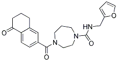 N-(2-FURYLMETHYL)-4-[(5-OXO-5,6,7,8-TETRAHYDRONAPHTHALEN-2-YL)CARBONYL]-1,4-DIAZEPANE-1-CARBOXAMIDE Struktur