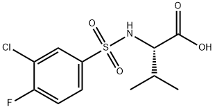 N-[(3-CHLORO-4-FLUOROPHENYL)SULFONYL]VALINE Struktur