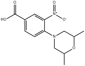 4-(2,6-DIMETHYLMORPHOLIN-4-YL)-3-NITROBENZOIC ACID Struktur