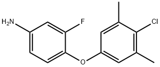 4-(4-CHLORO-3,5-DIMETHYLPHENOXY)-3-FLUOROANILINE Struktur