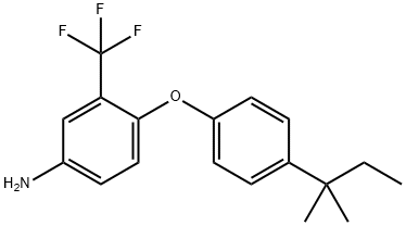 4-[4-(TERT-PENTYL)PHENOXY]-3-(TRIFLUOROMETHYL)-PHENYLAMINE Struktur