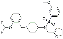 N-(1-[2-(DIFLUOROMETHOXY)BENZYL]PIPERIDIN-4-YL)-N-(2-FURYLMETHYL)-3-METHOXYBENZENESULFONAMIDE Struktur